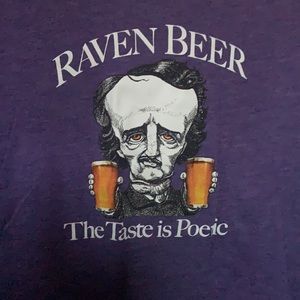 Raven beer Edgar Allen Poe graphic t-shirt